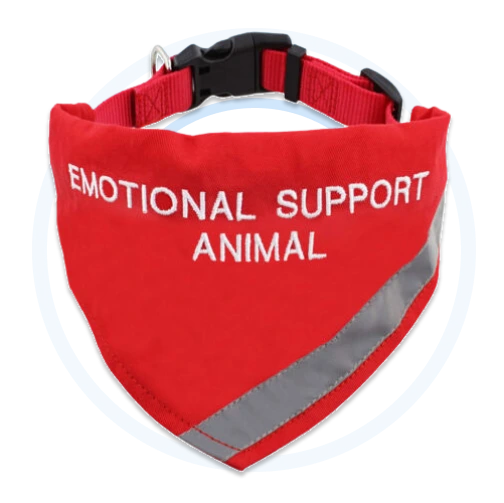 Emotional Support Animal Identification Bandana with Collar