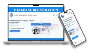 Emotional Support Animal Database registration ID card