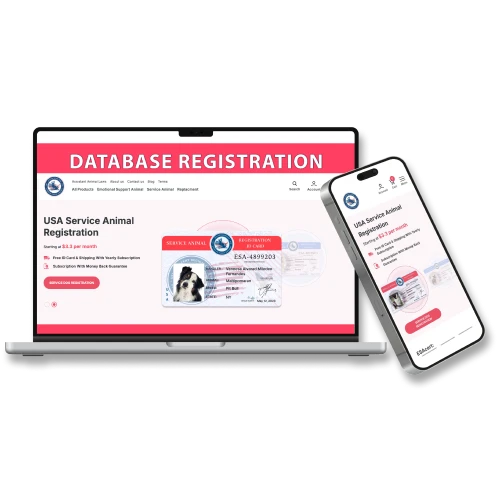 Service Dog Database registration ID card